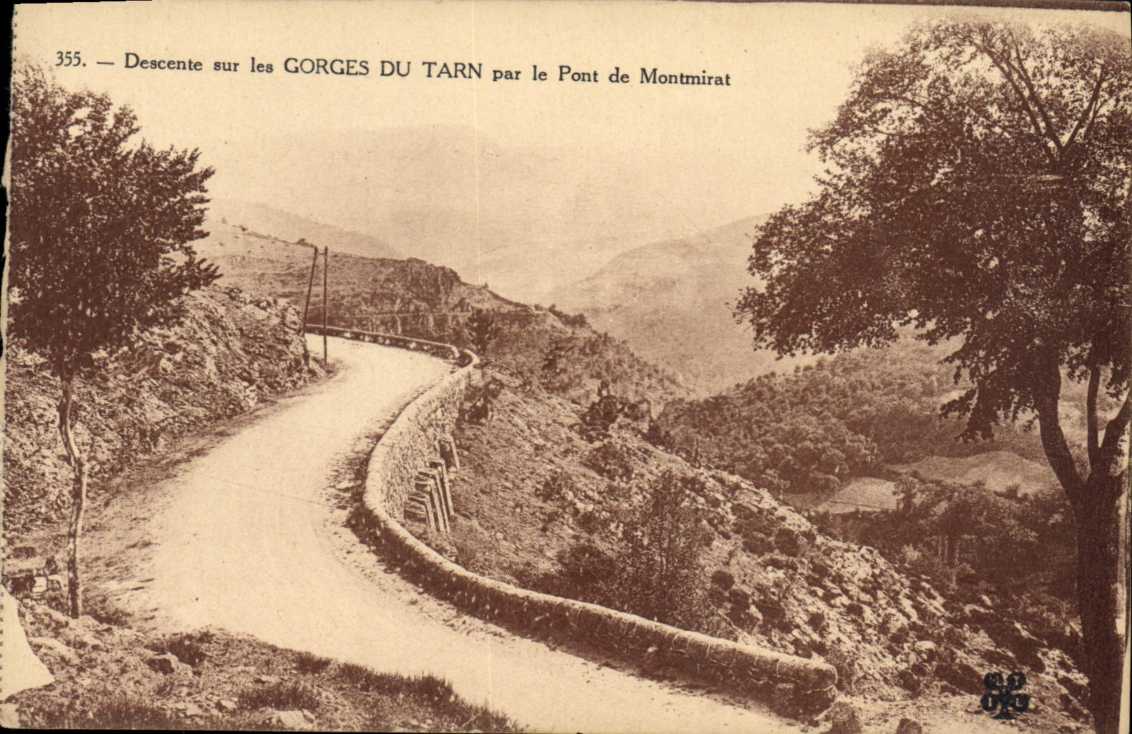 CPA Descente sur les Gorges du Tarn par le Pont de Montmirat