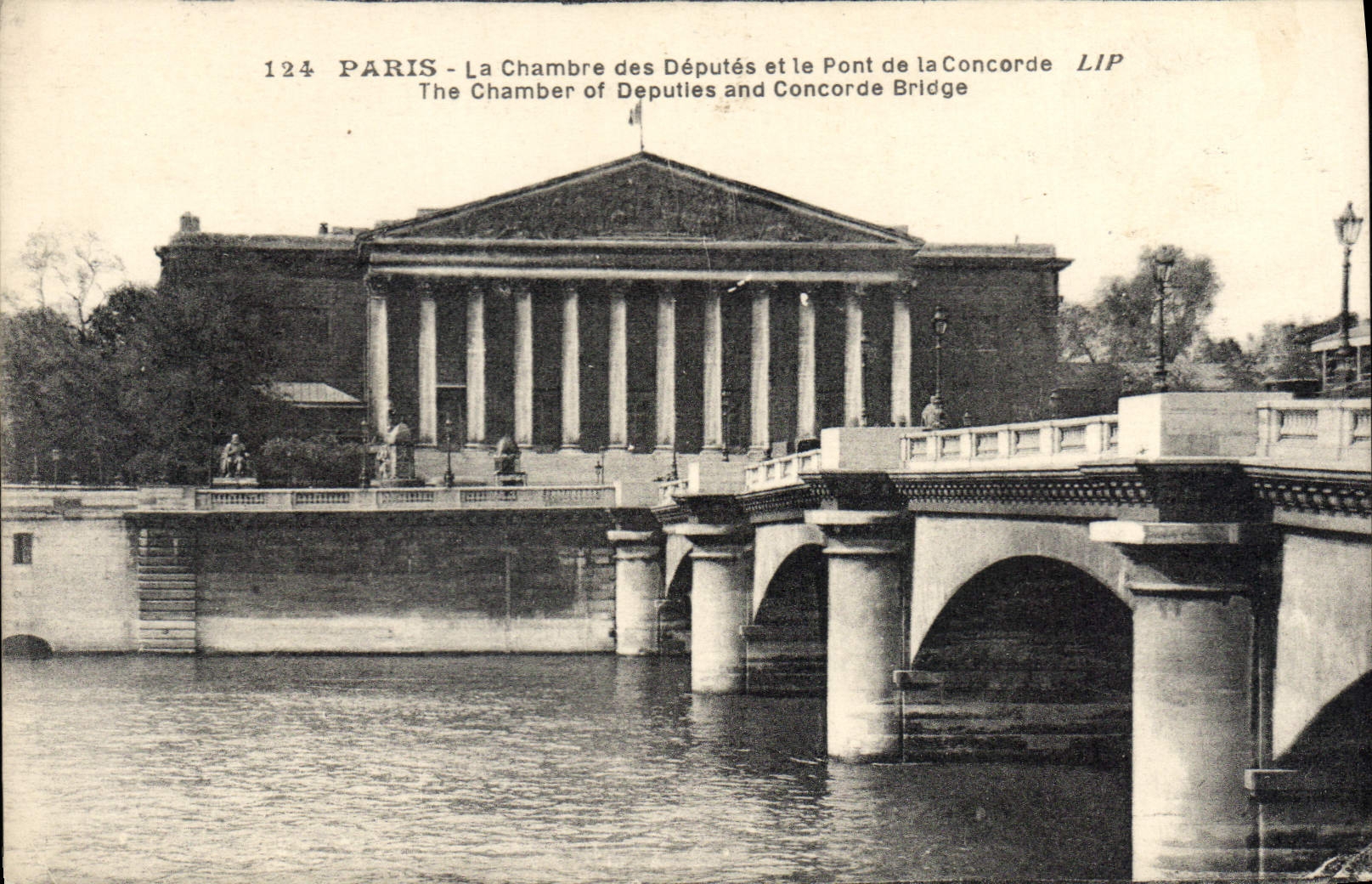 CPA Paris la Chambre des Deputes et le Pont de la Concorde
