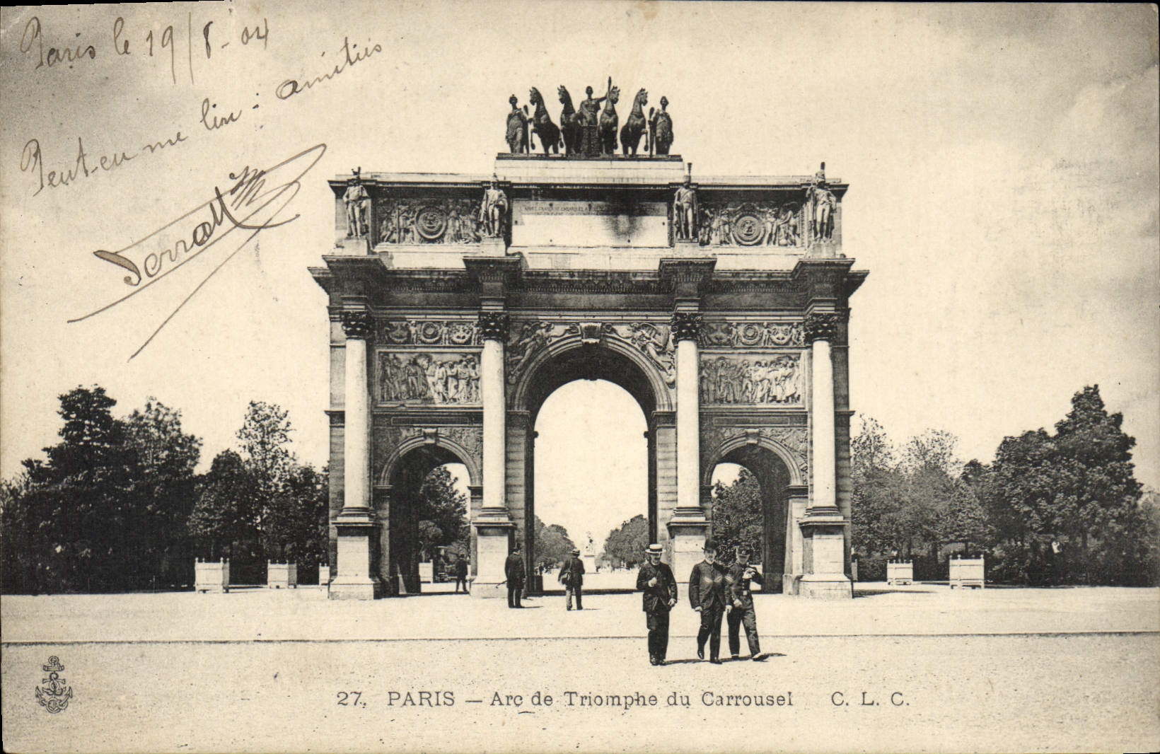CPA Paris Arc de Triomphe du Carrousel