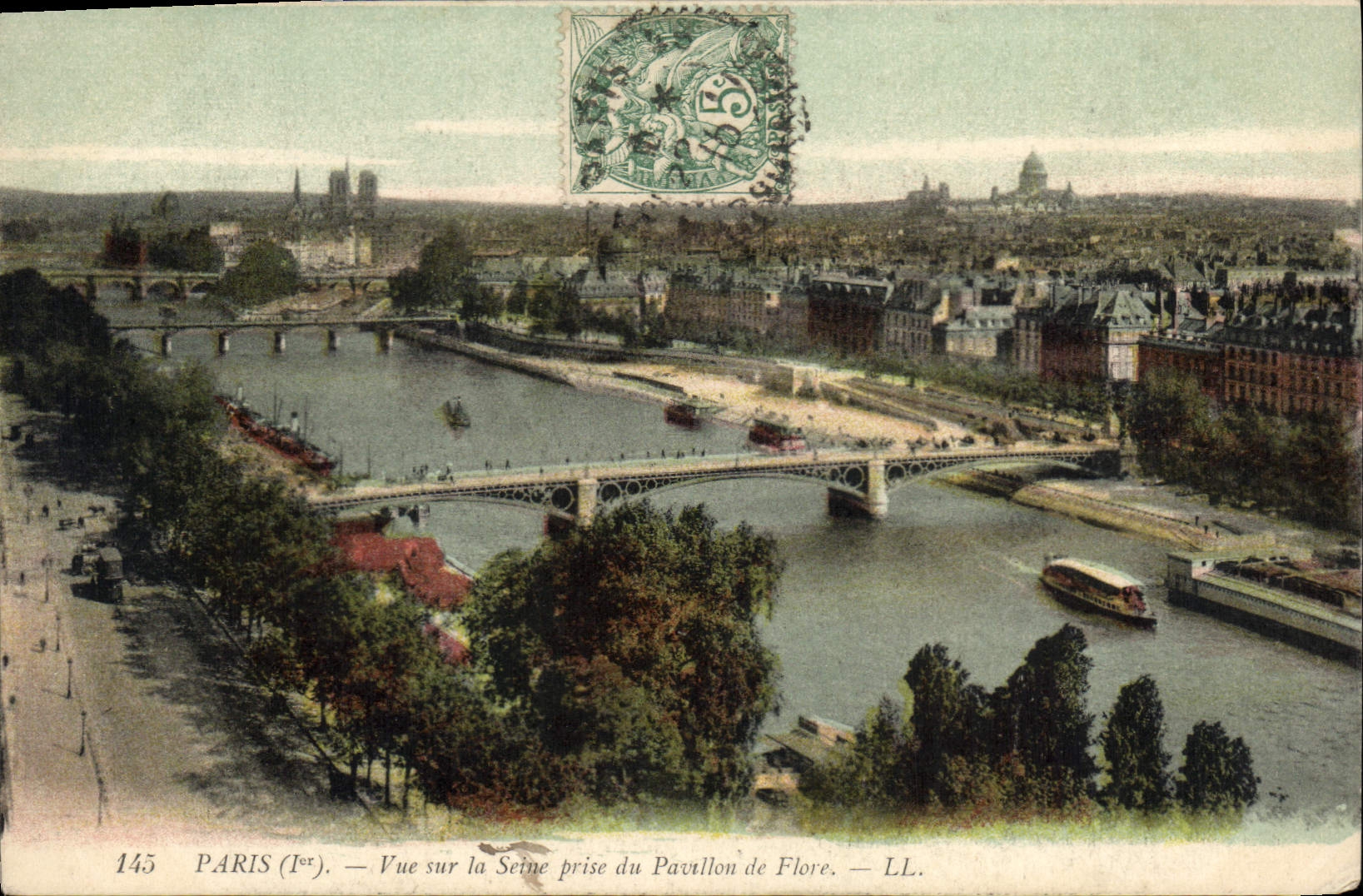CPA Paris Ier vue sur la Seine prise du Pavillon de Flore 