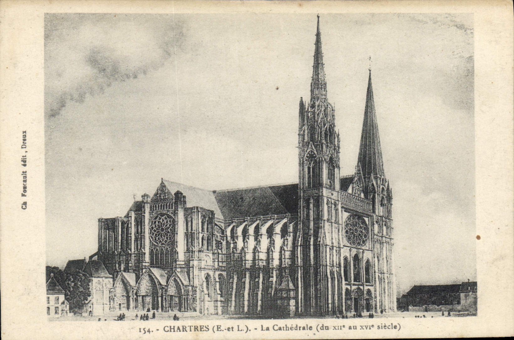 CPA Chartres E et L la Cathedrale du XII au XVI siecle 