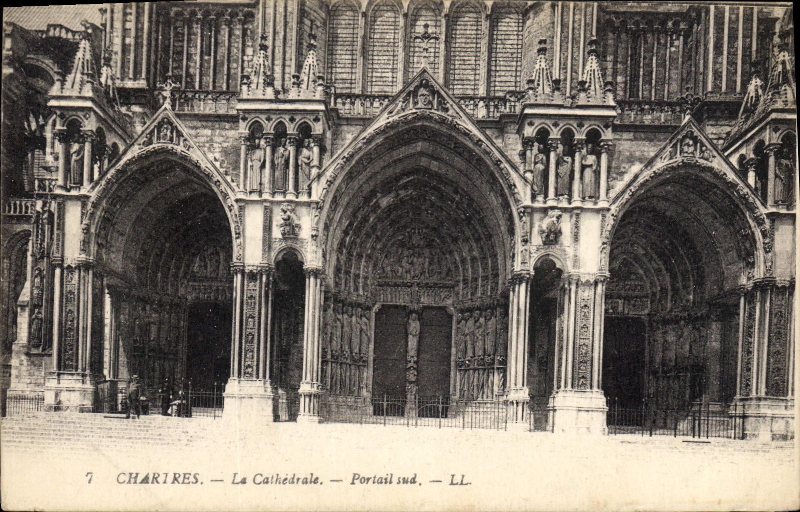 CPA Chartres la Cathedrale Portail Sud 