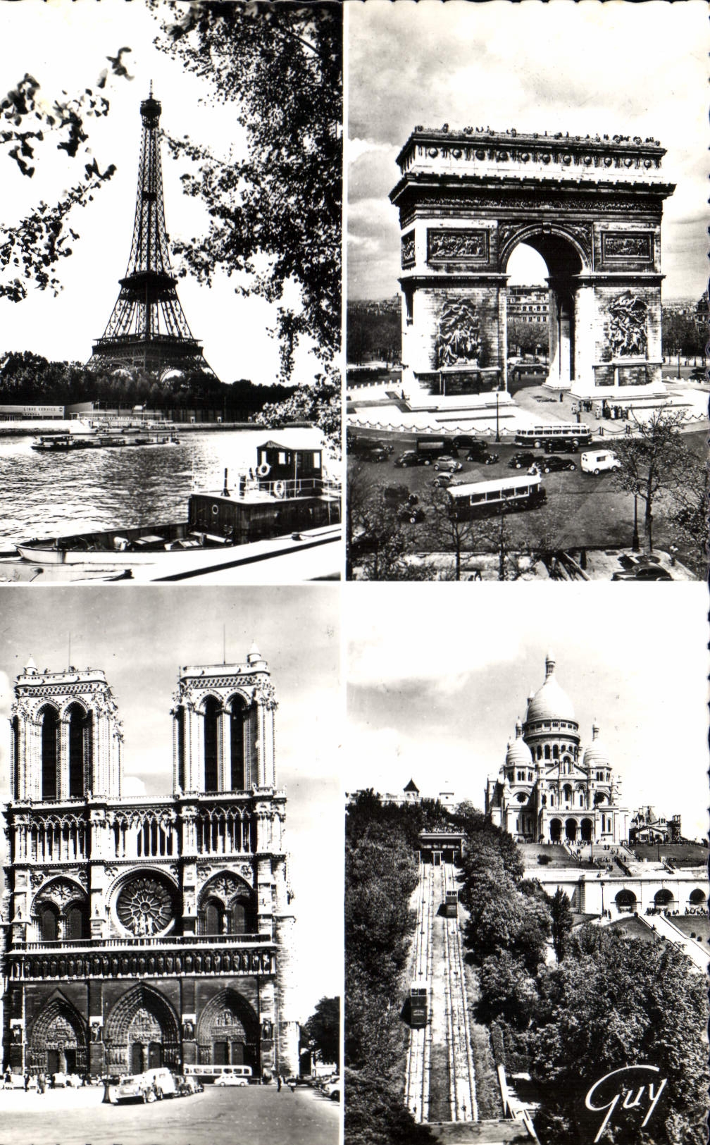 CPA Paris et ses Merveilles la Tour Eiffel 1887 1889 l'arc de Triomphe de l'Etoile 1806 1836 la cath
