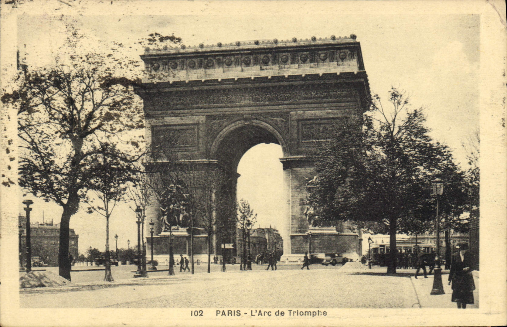 CPA Paris l'Arc de Triomphe 