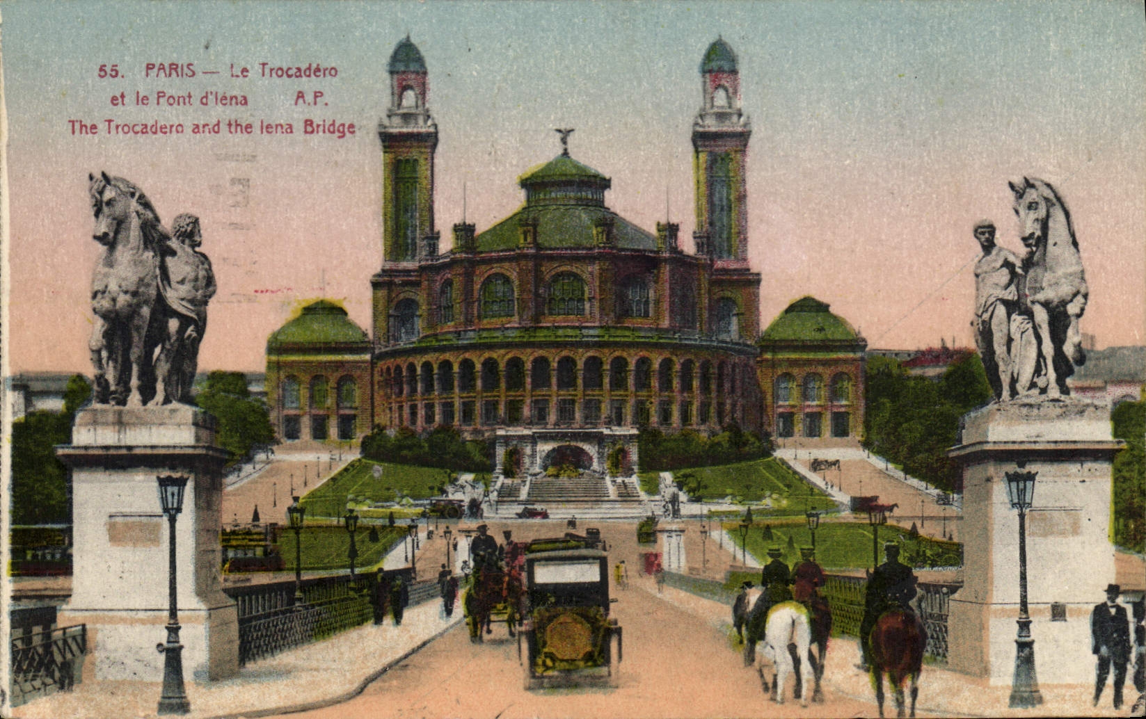 CPA Paris le Trocadero et le Pont d'Iena 