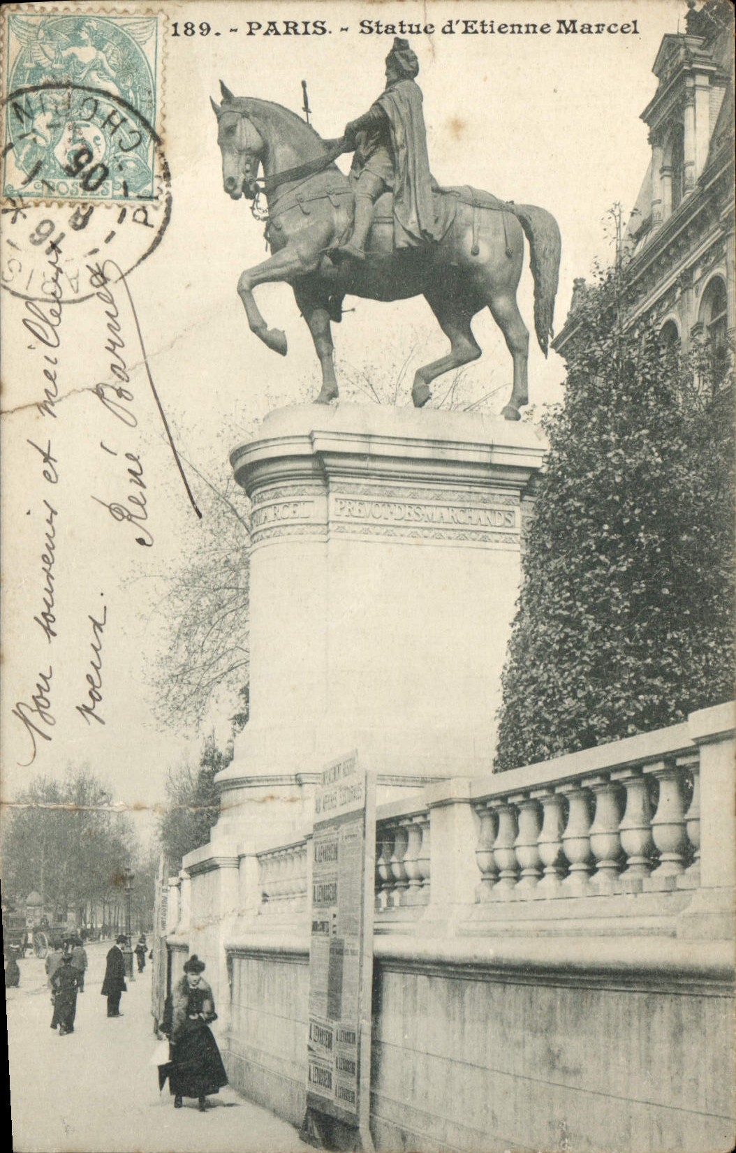 CPA Paris Statue d'Etienne Marcel 