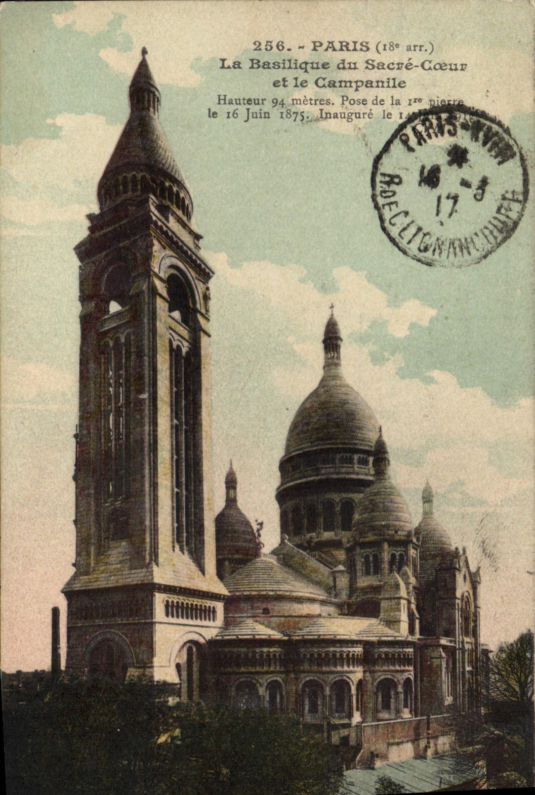 CPA Paris 18e arr la Basilique du Sacre Coeur et le Campanile