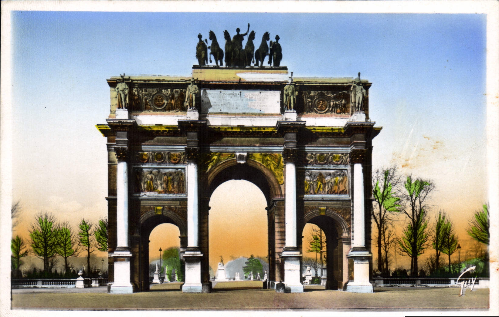 CPA Paris Arc de Triomphe du Carrousel