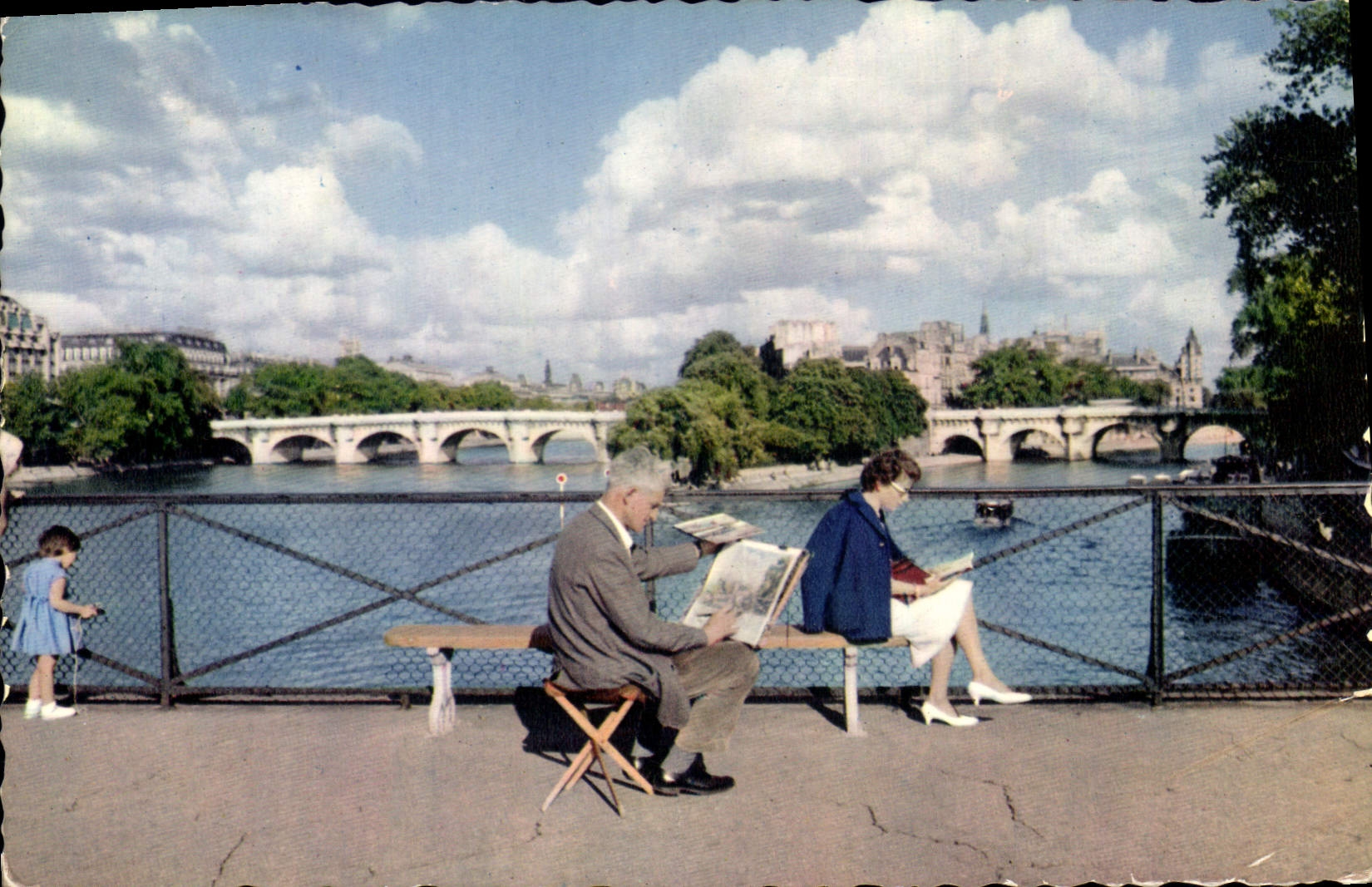 CPA Paris la Cite vue du Pont des Arts 