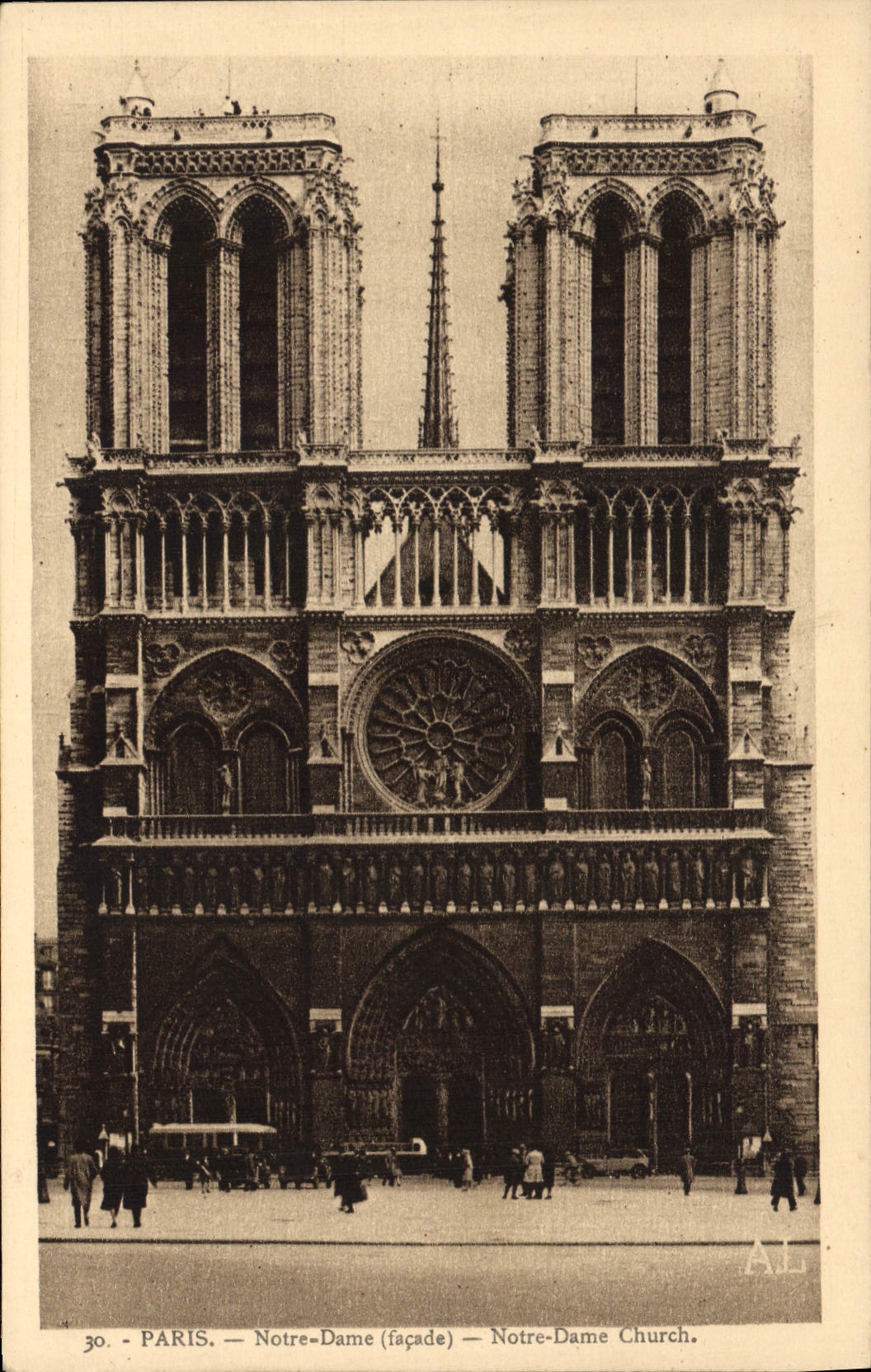 CPA Paris Notre Dame Facade 