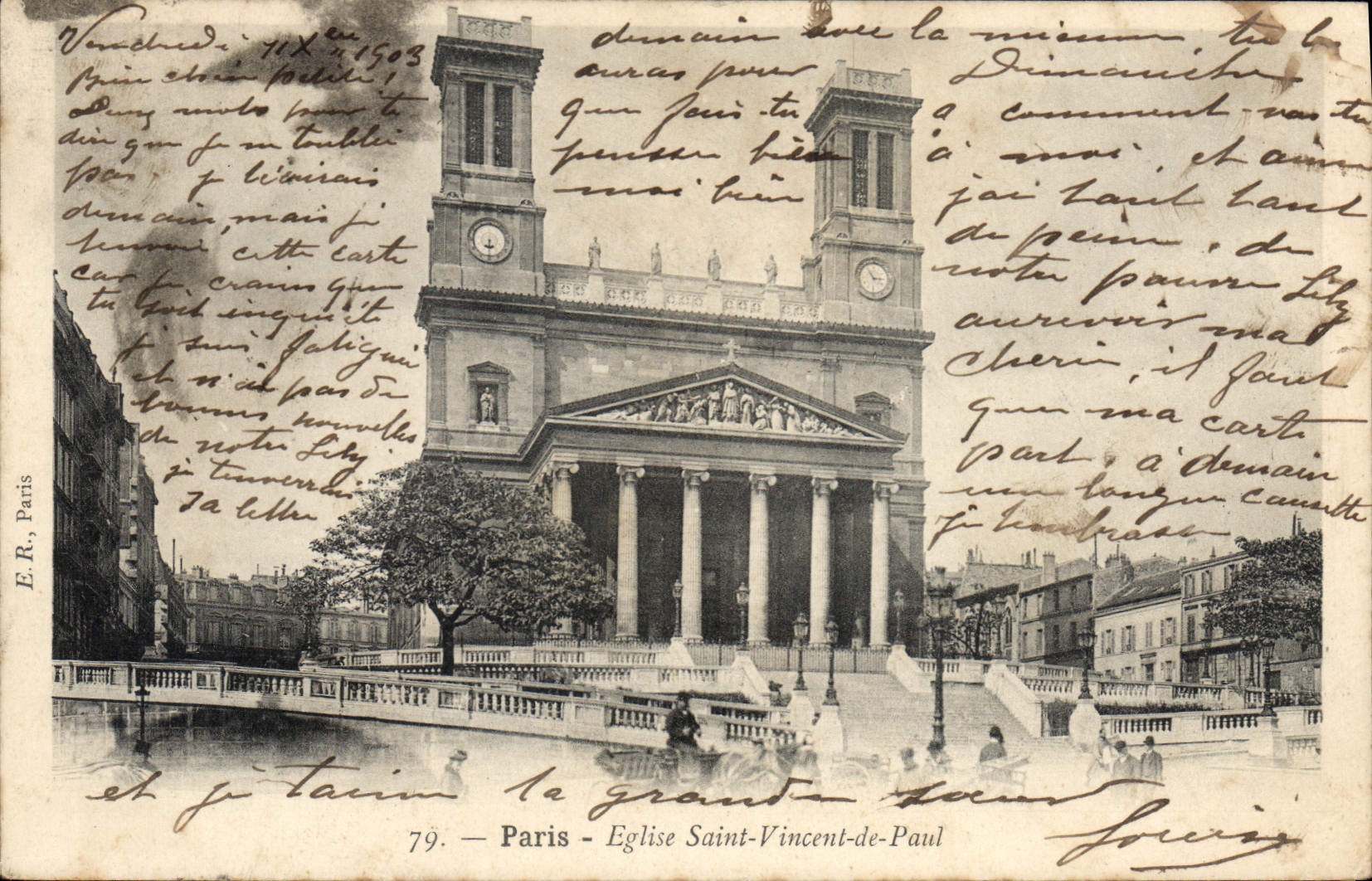CPA Paris Eglise Saint Vincent de Paul 