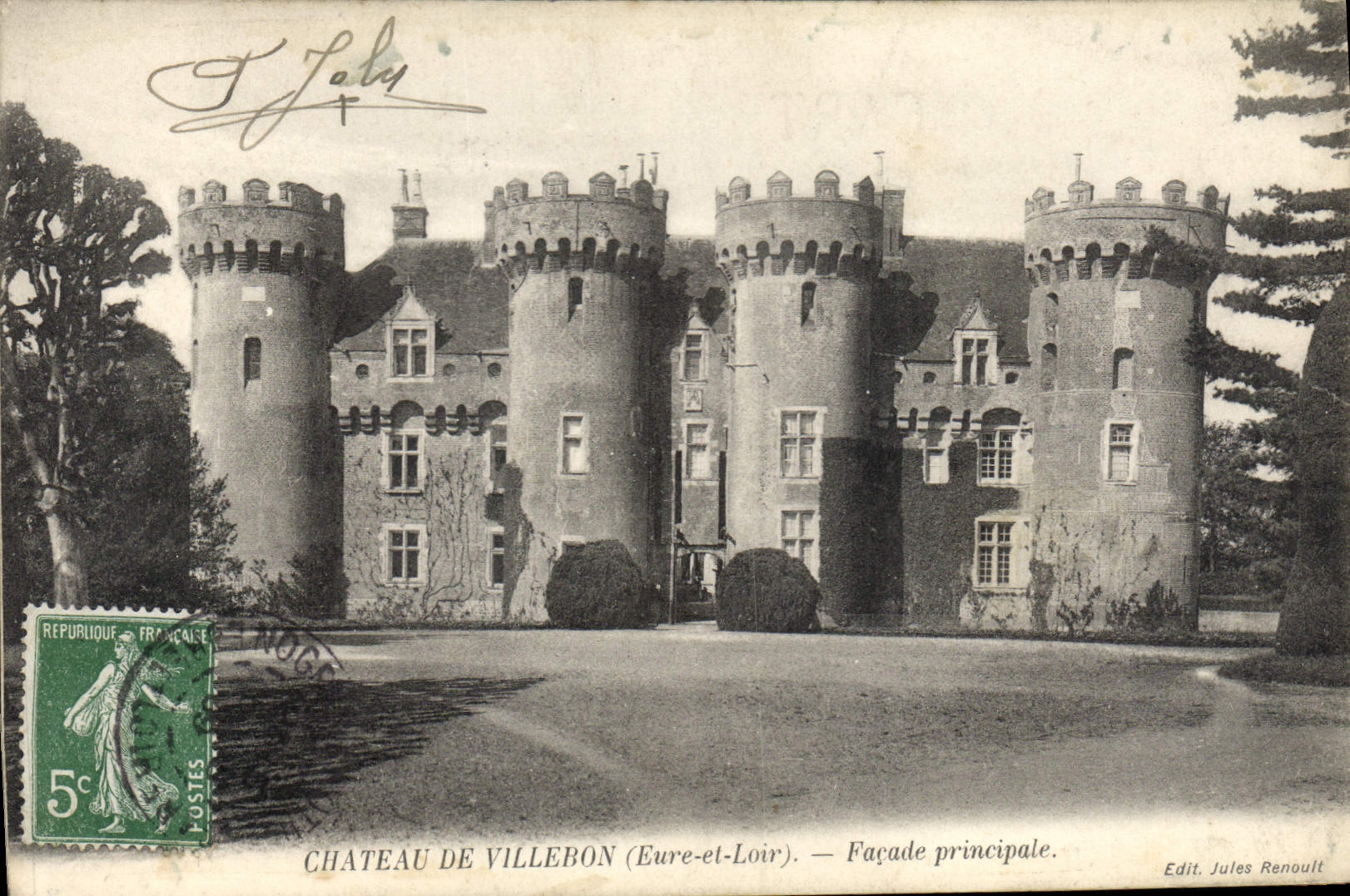 CPA Chateau de Villebon Eure et Loir Facade Principale 