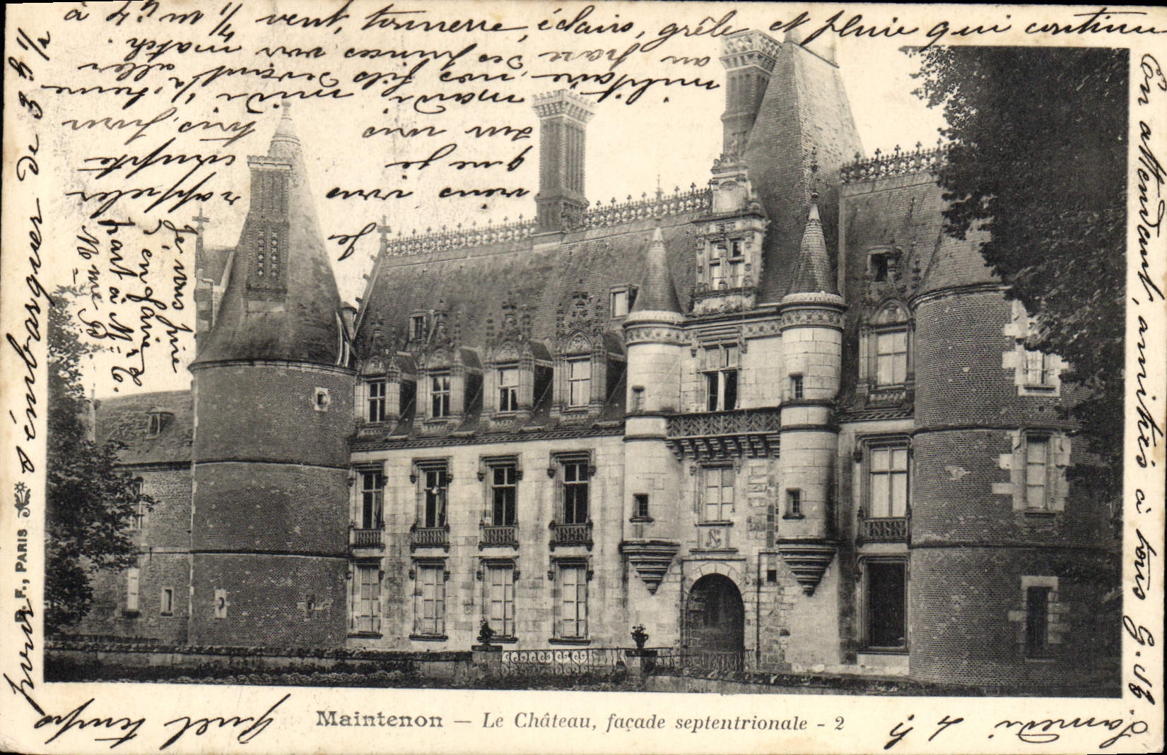 CPA Maintenon le Chateau facade Septentrionale