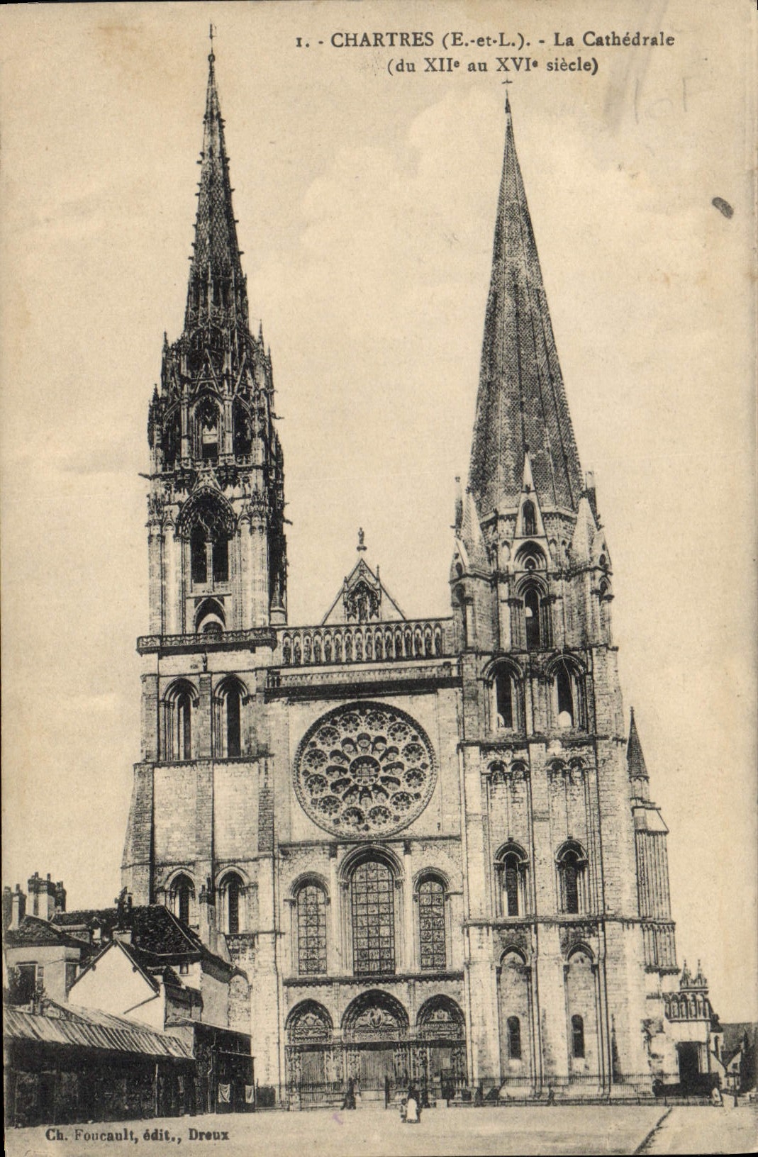 CPA Chartres E et L la Cathedrale du XII au XVI siecle