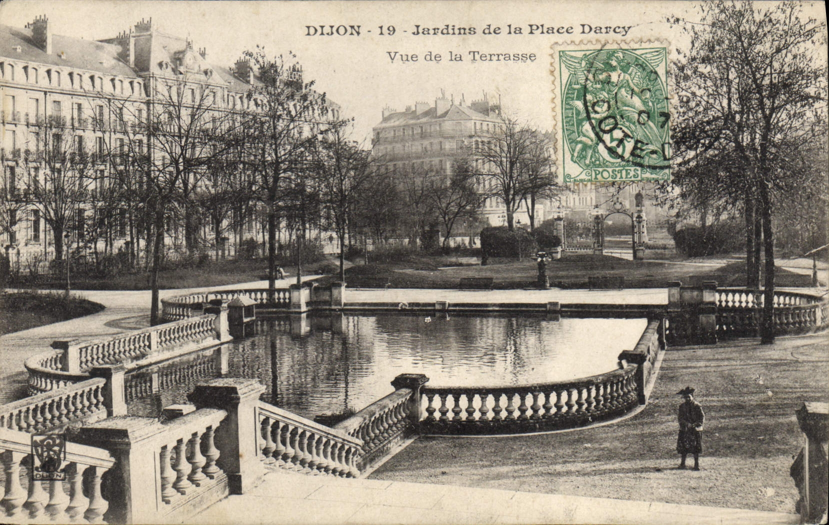 CPA Dijon Jardins de la Place Darcy 