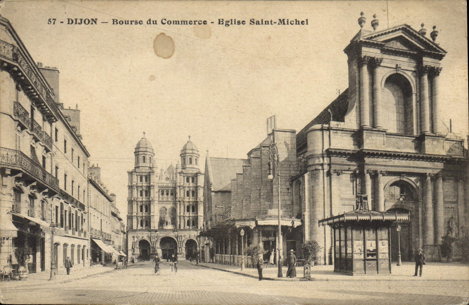 CPA Dijon Bourse du Commerce Eglise Saint Michel 