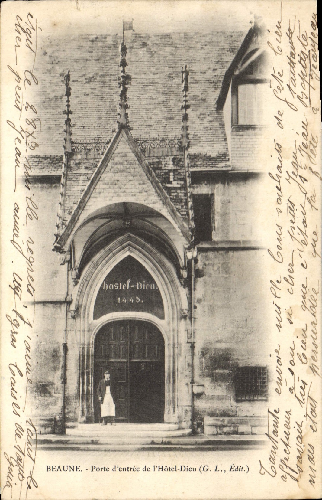 CPA Beaune Porte d'entree de l'Hotel Dieu