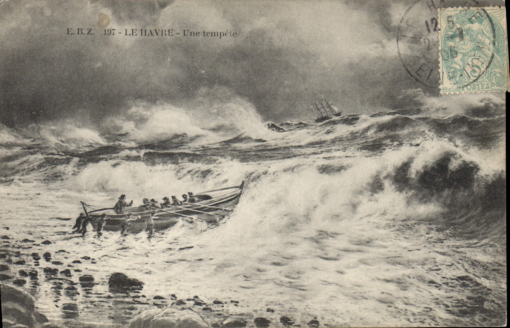 CPA Le Havre Une tempete 