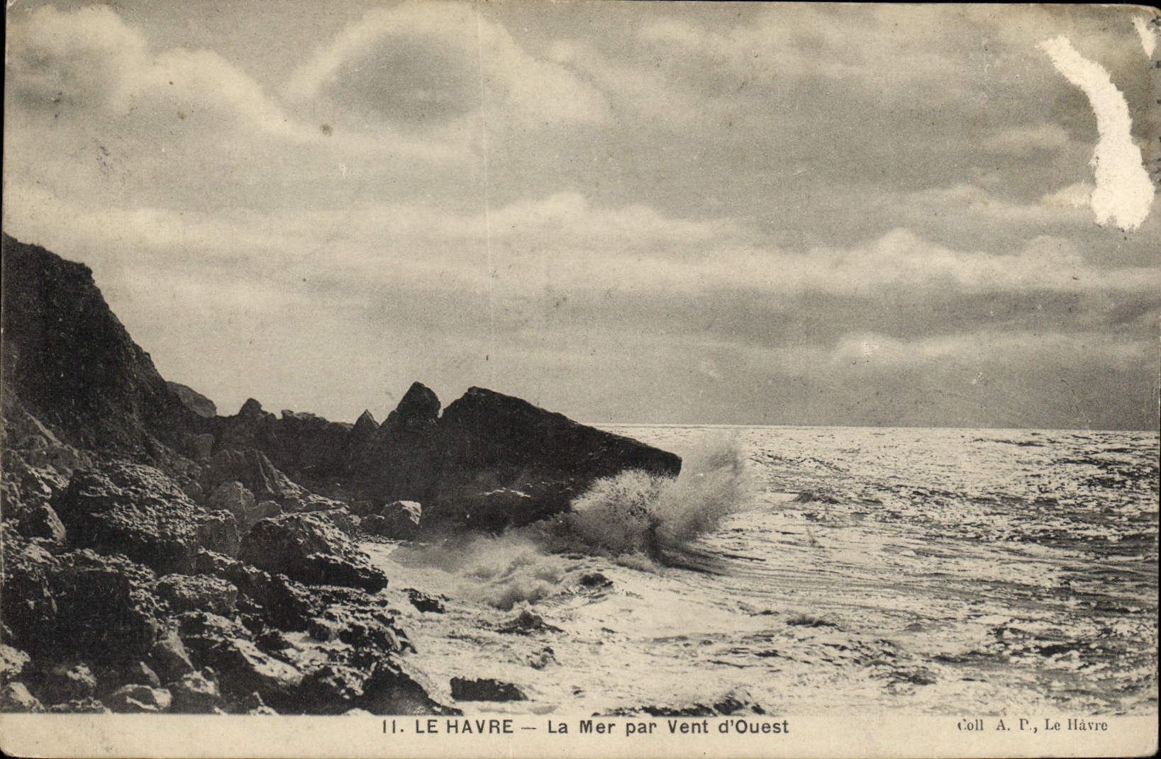 CPA Le Havre La Mer par Vent d'Ouest 