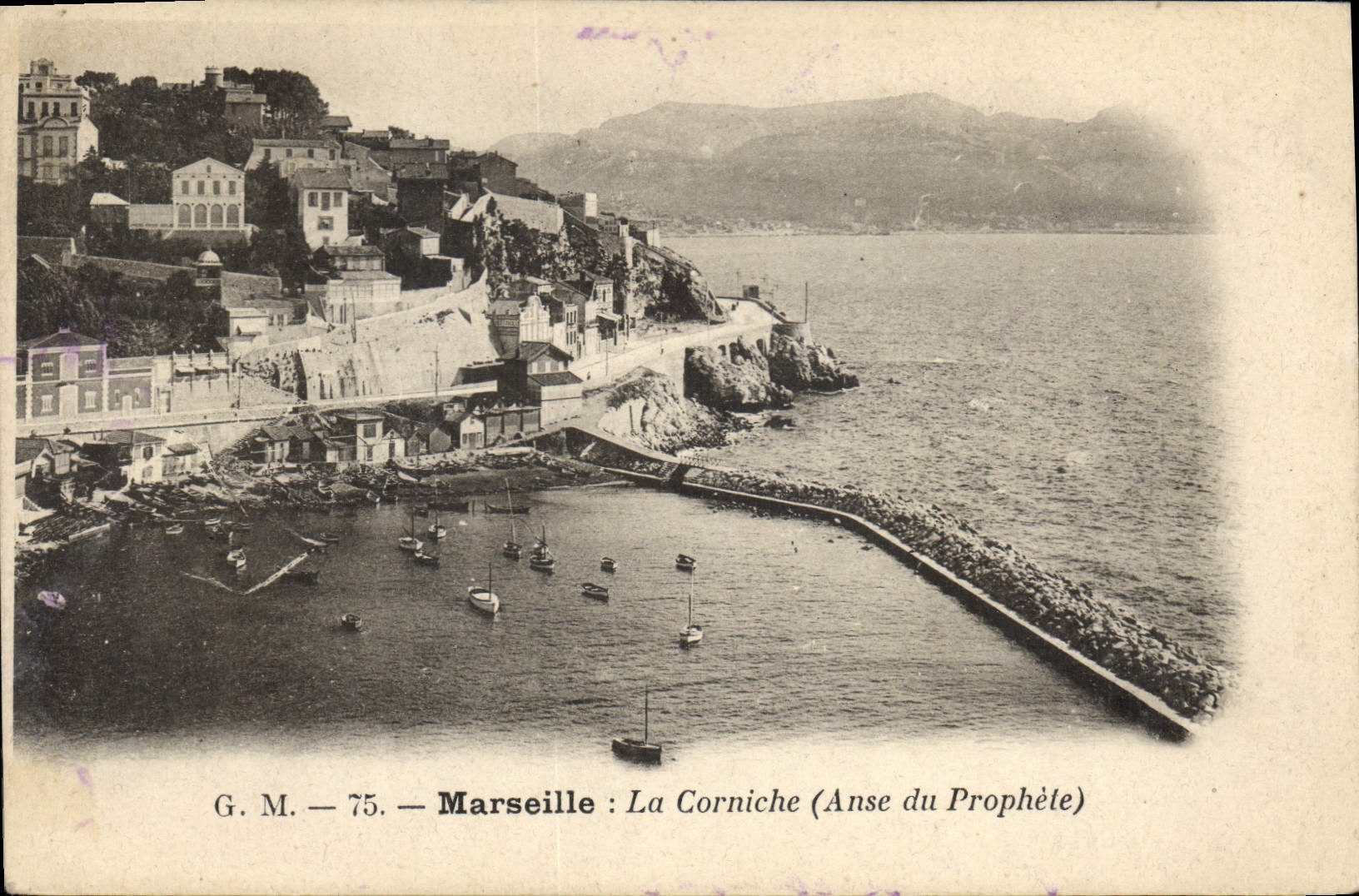 CPA Marseille La Corniche Anse du Prophete 