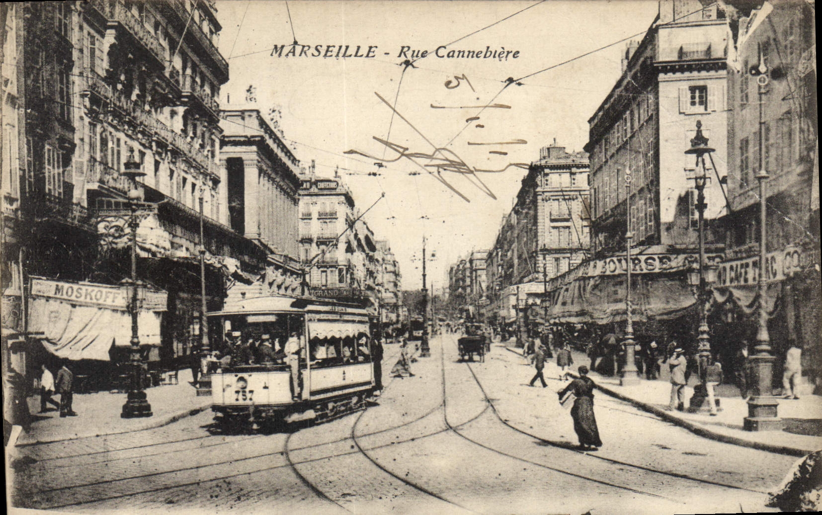 CPA Marseille Rue Cannebiere