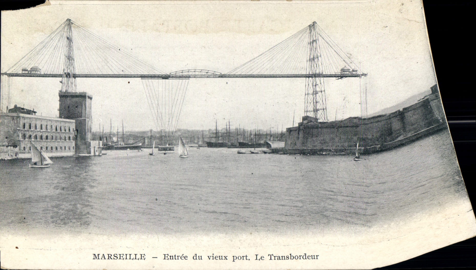 CPA Marseille Entree du vieux port le transbordeur 