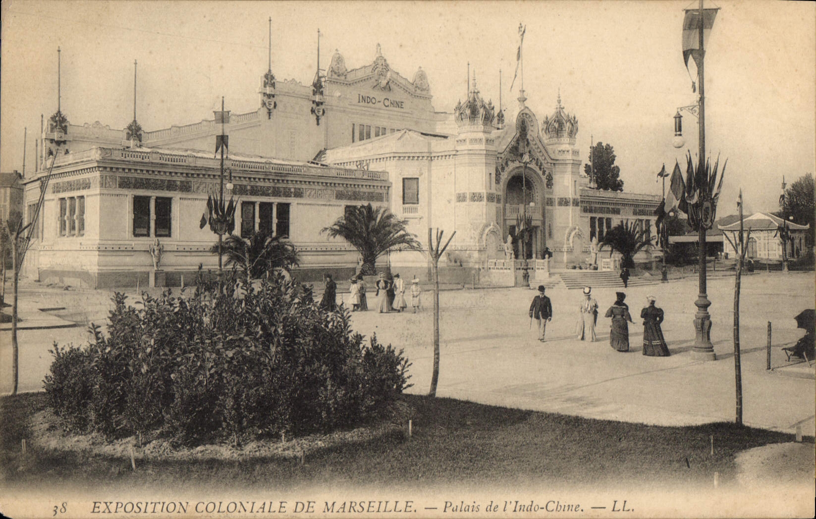 CPA Exposition Coloniale de Marseille Palais de l'Indo Chine 