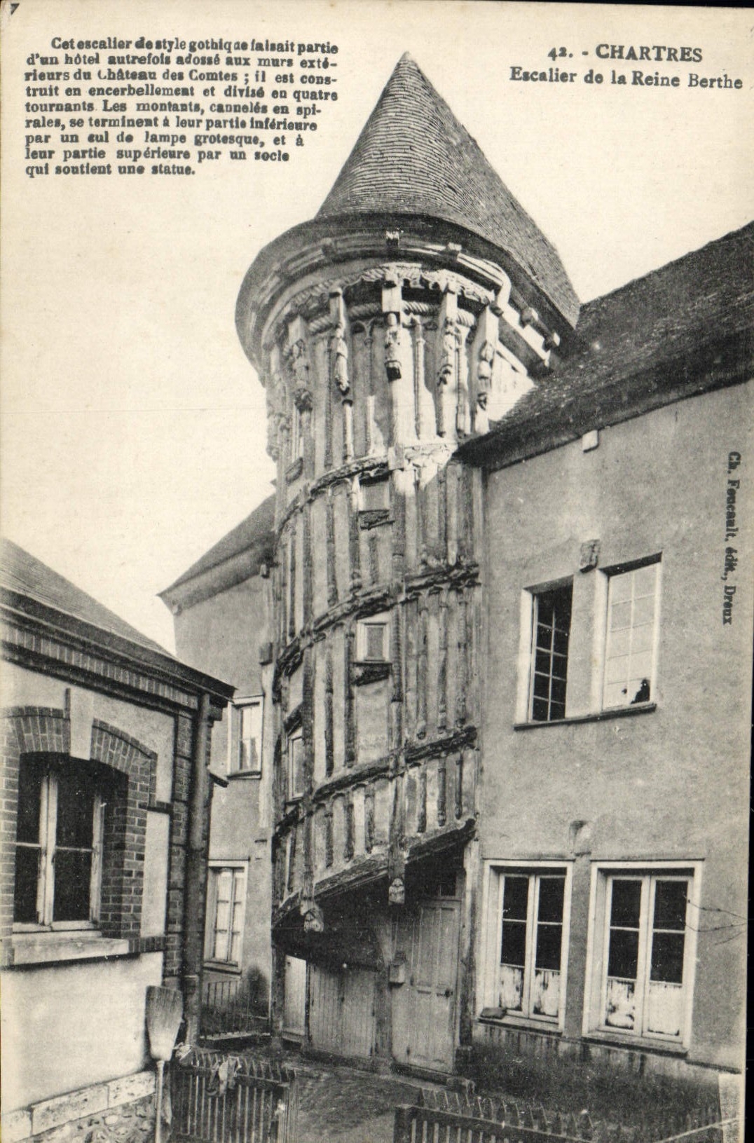 CPA Chartres Escalier de la Reine Berthe 