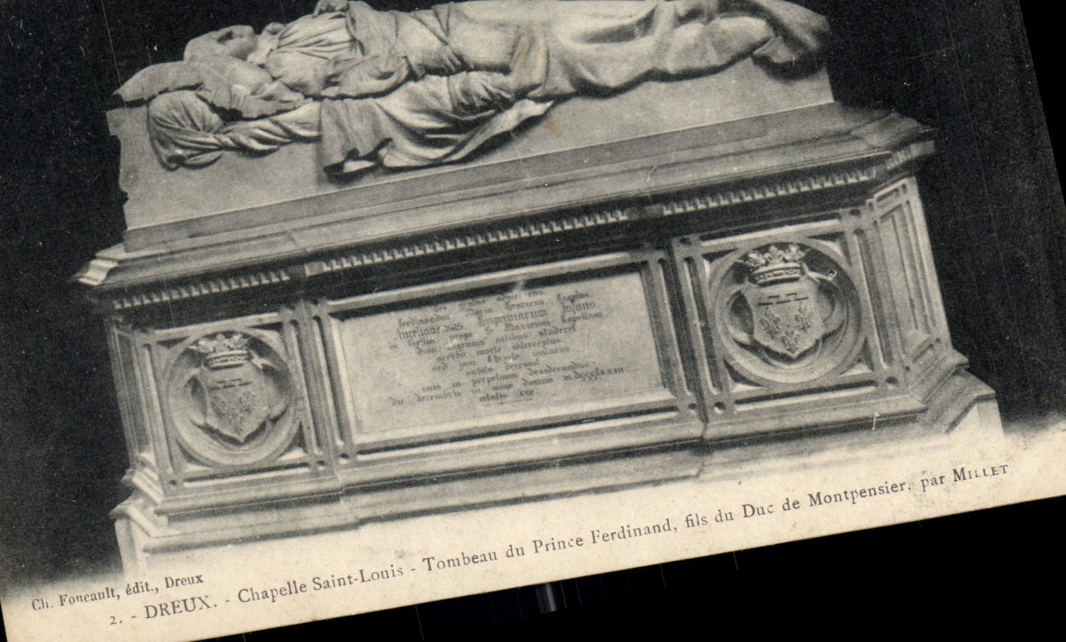 CPA Dreux Chapelle Saint Louis Tombeau du Prince Ferdinand fils du Duc de Montpensier par Millet
