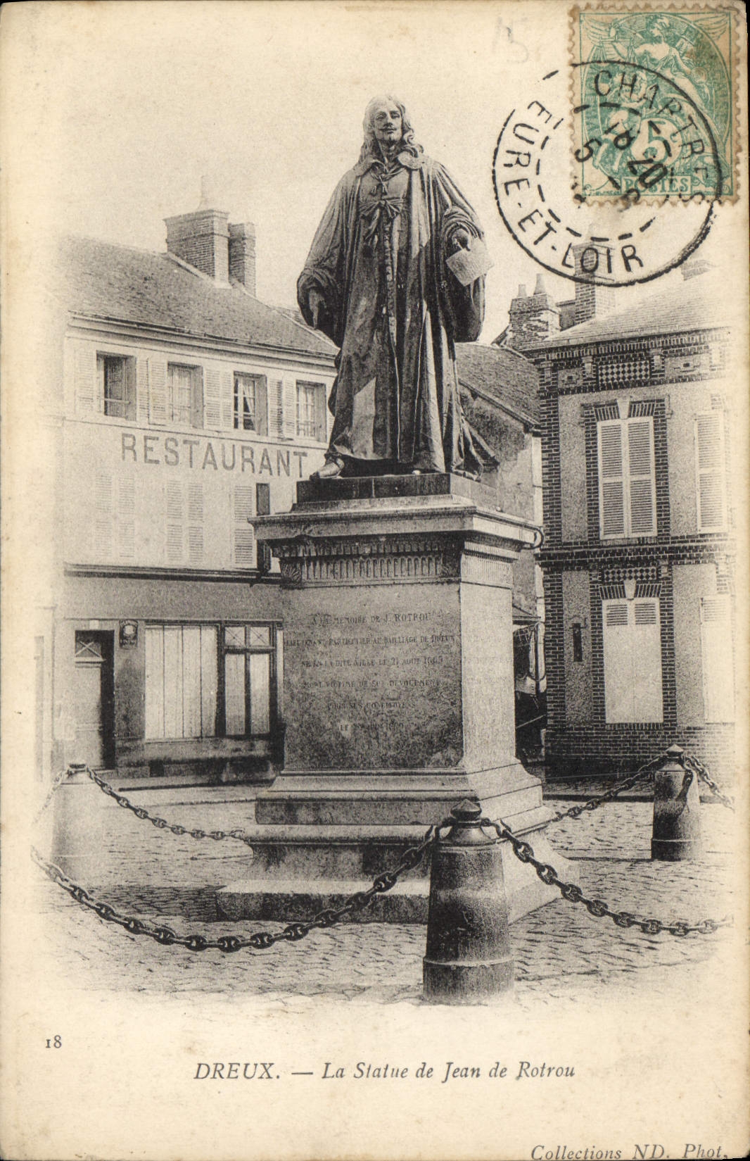 CPA Dreux La Statue de Jean de Rotrou 