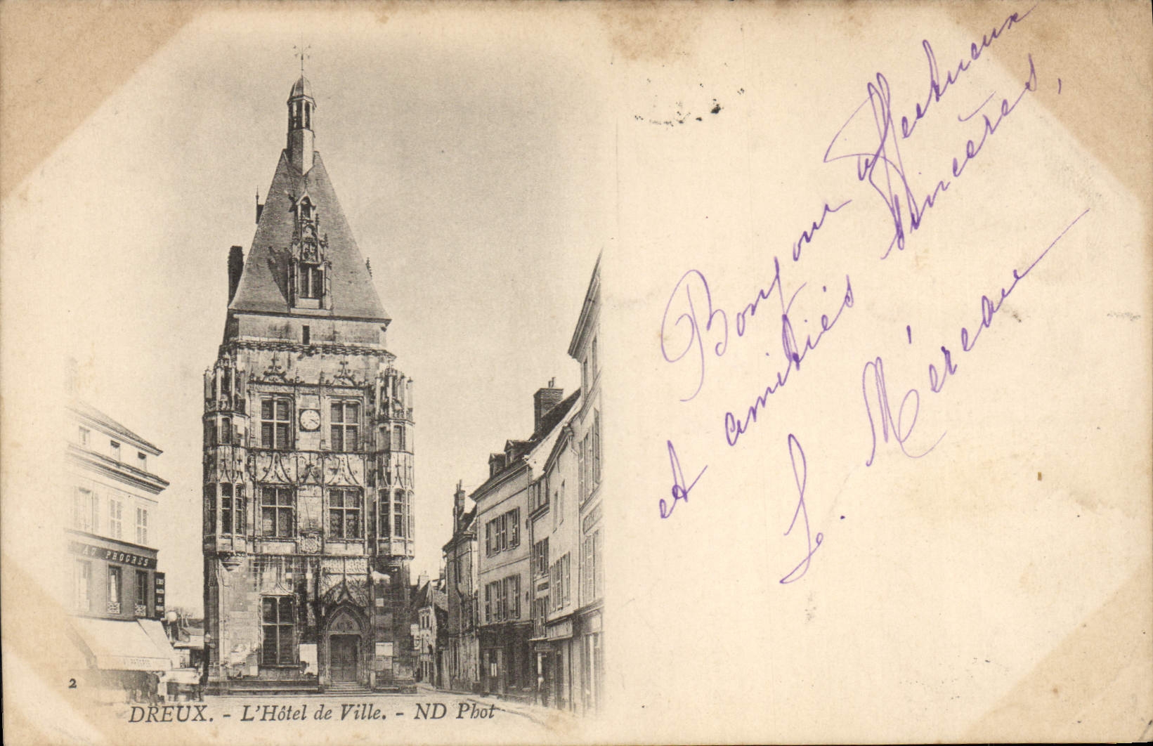 CPA Dreux L'Hotel de Ville 