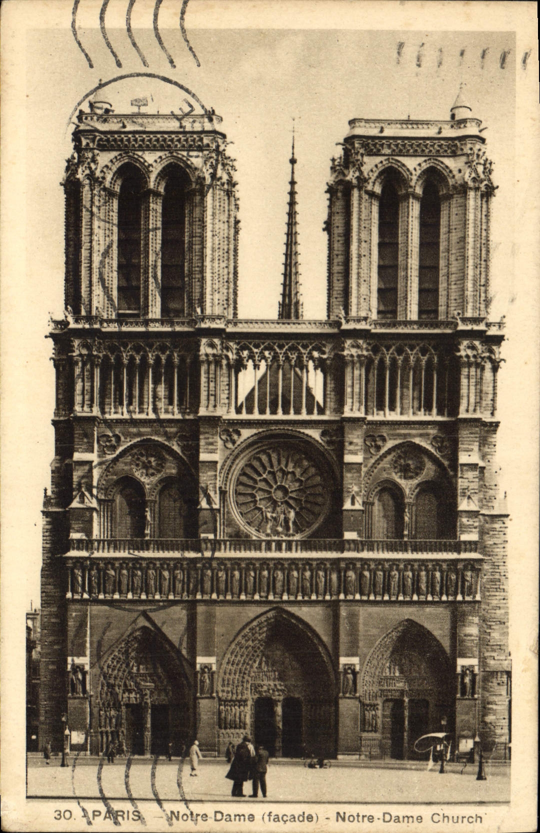 CPA Paris Notre Dame facade 