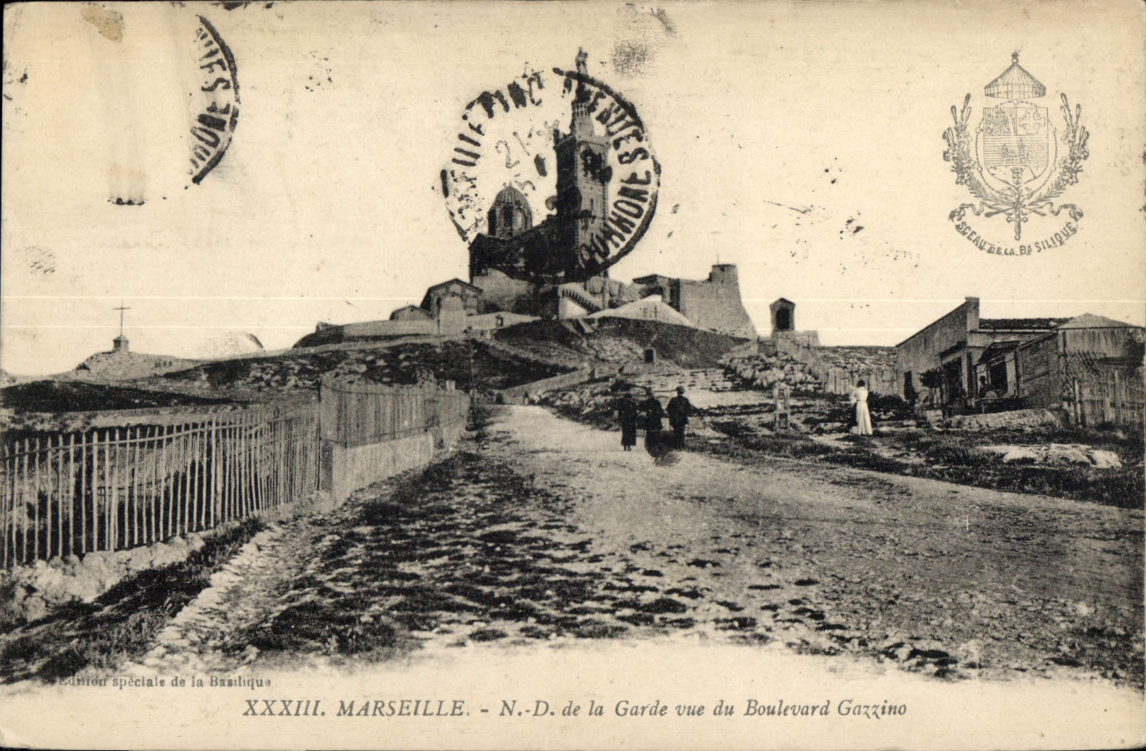 CPA Marseille N D de la Garde vue du Boulevard Gazzino 