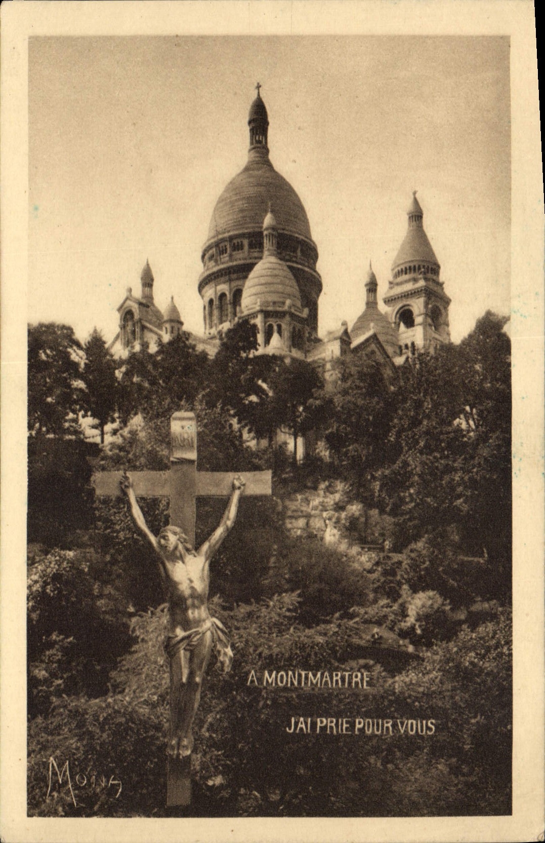 CPA Paris Montmartre Souvenir du Sacre Coeur