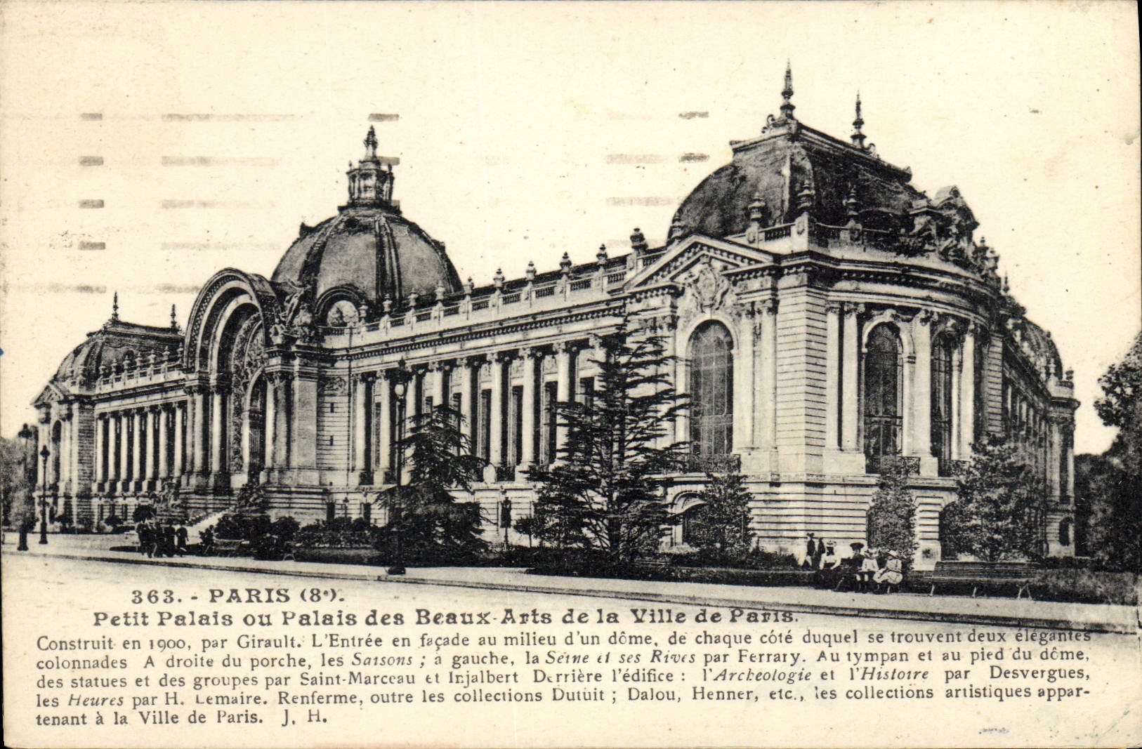CPA Paris 8a petit Palais ou Palais des Beaux Arts de la Ville de Paris