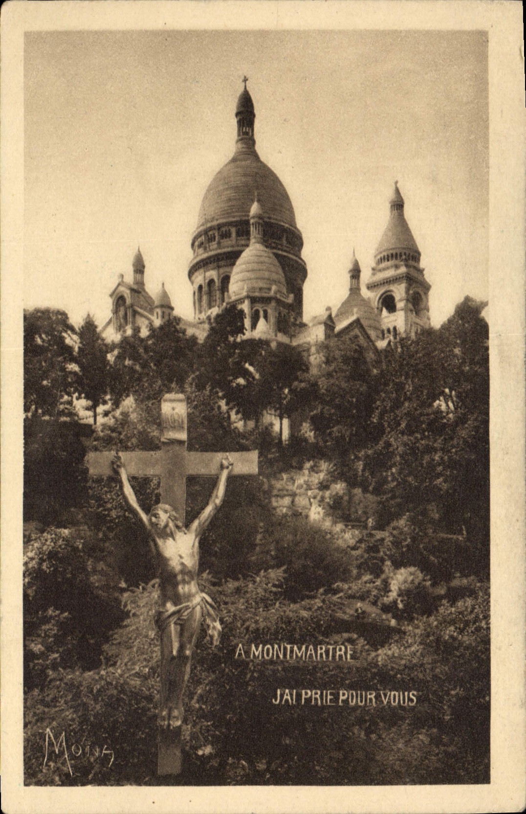 CPA Paris Montmartre Souvenir du Sacre Coeur
