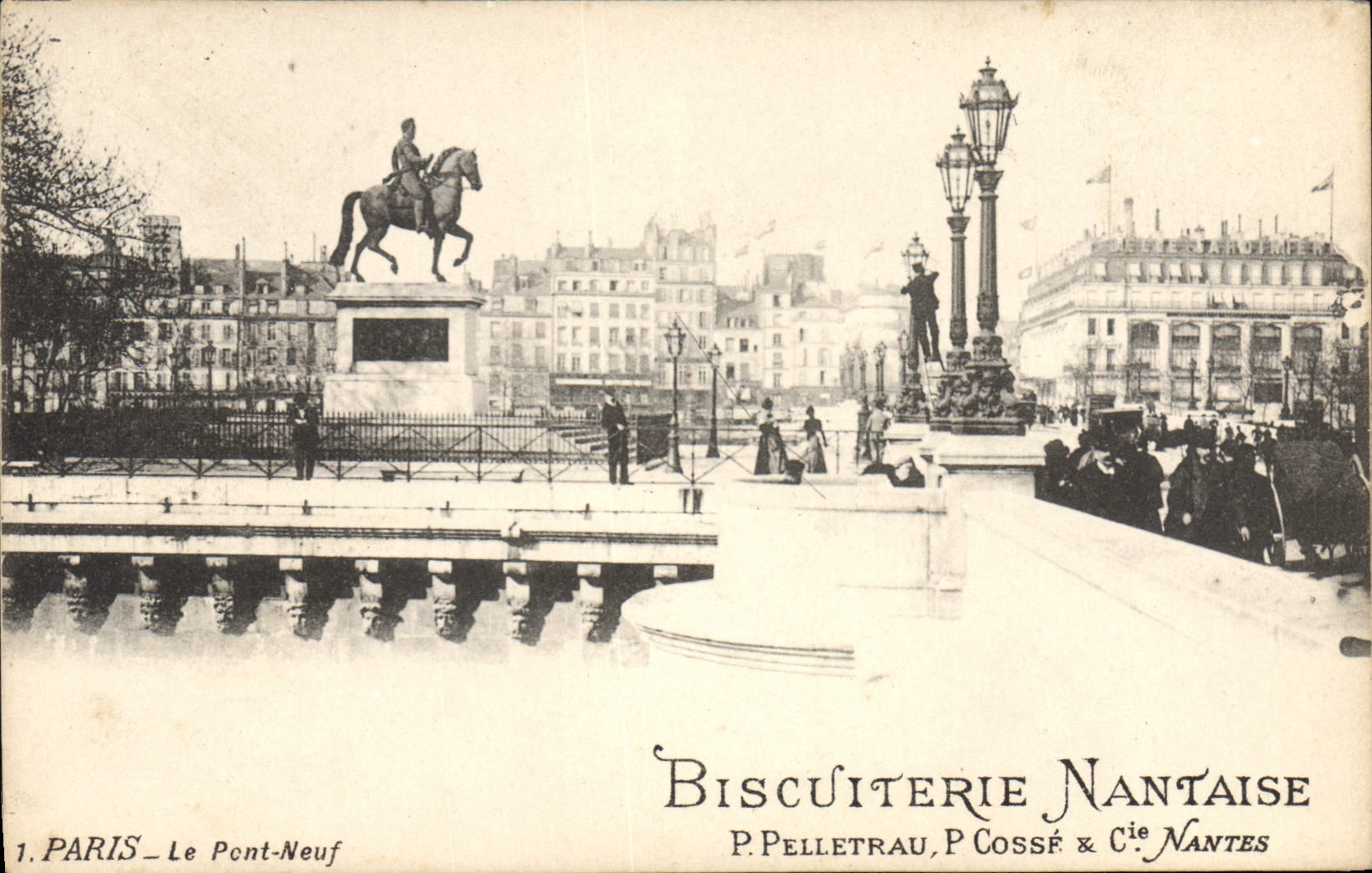 CPA Paris Le Pont Neuf Biscuiterie Nantaise