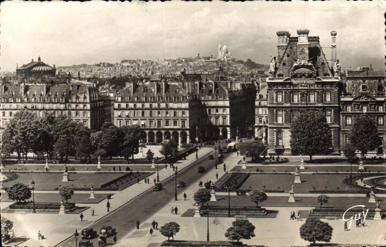 CPA Paris et ses Merveilles La Butte Montmartre vue du palais du Louvre