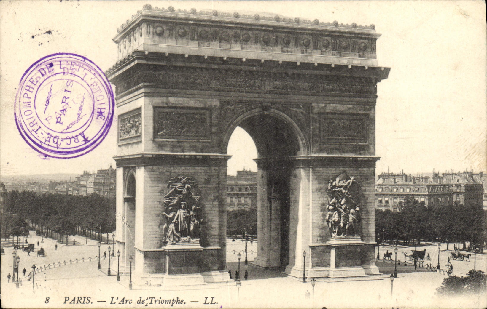CPA Paris L'Arc de Triomphe 