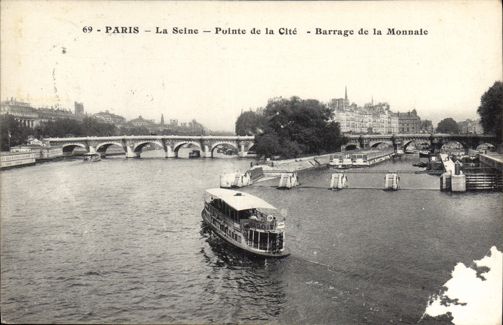 CPA Paris Le Seine Pointe de la Cite Barrage de la Monnate 