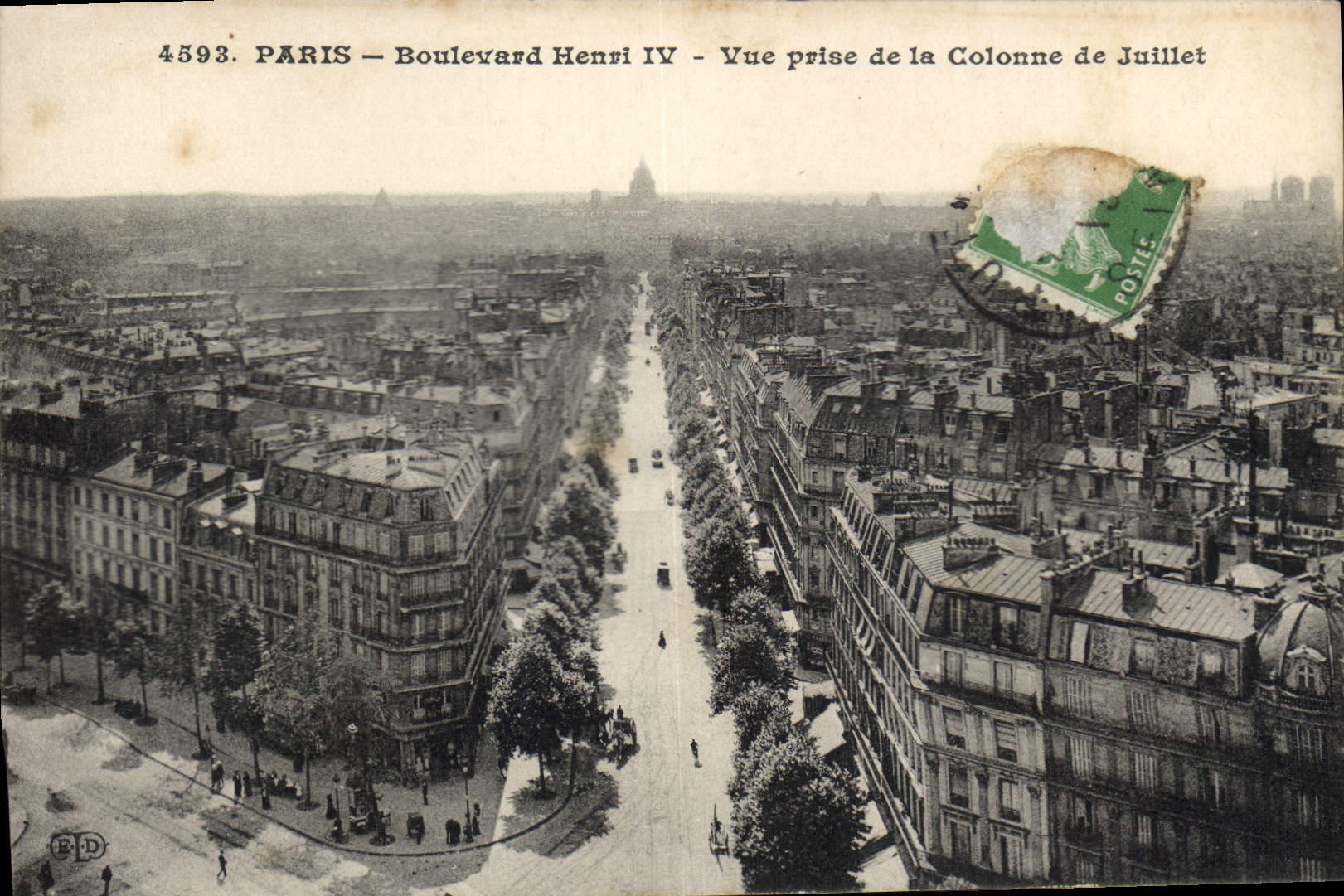 CPA Paris Boulevard Henri IV Vue prise de la Colonne de Juillet