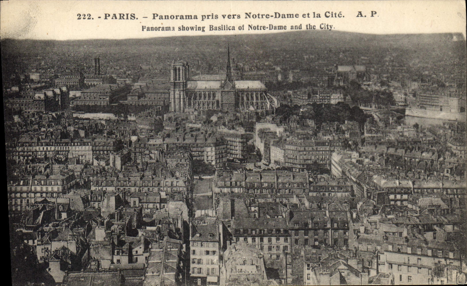 CPA Paris Panorama pris vers Notre Dame et la Cite 