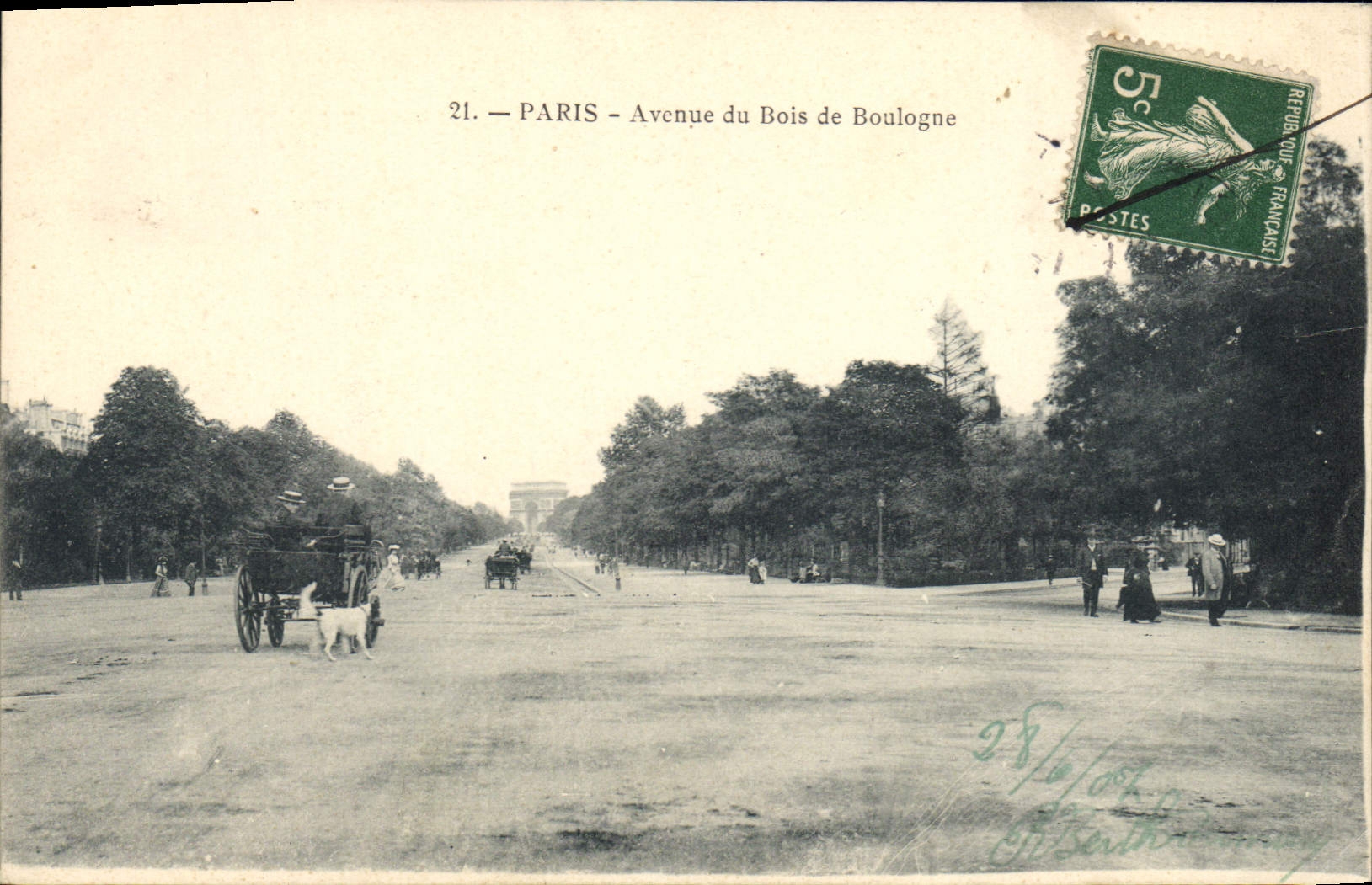 CPA Paris Avenue do Bois de Boulogne 