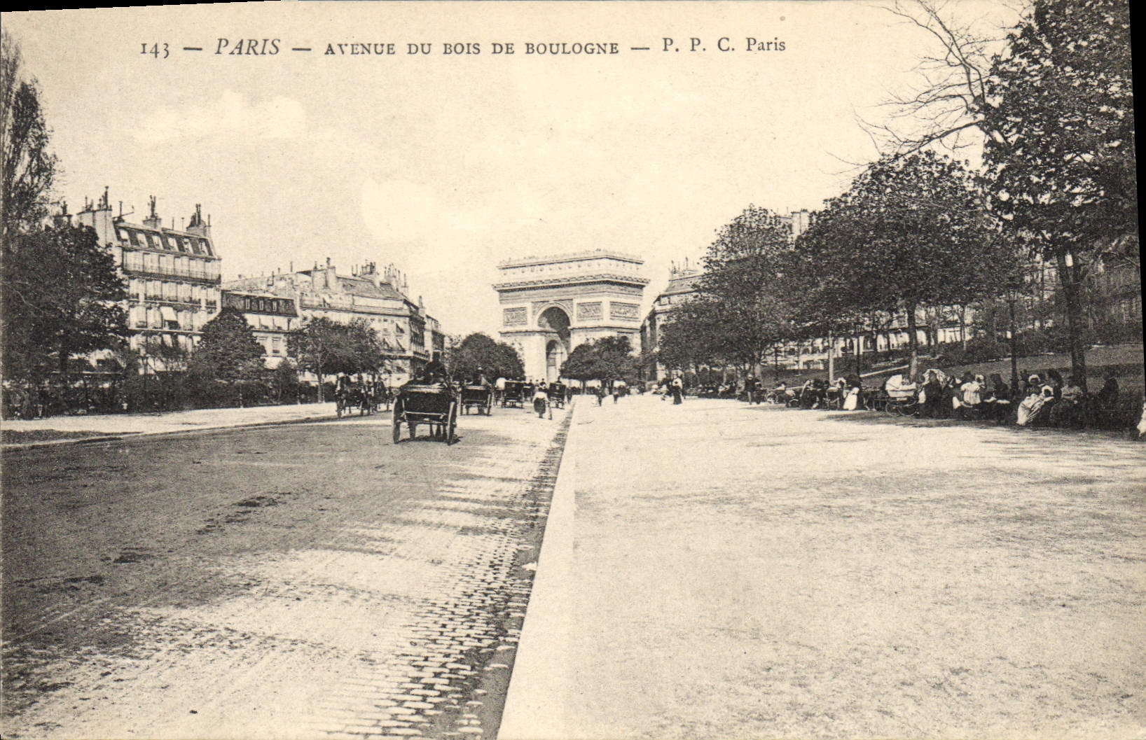 CPA Paris Avenue du Bois de Boulogne 