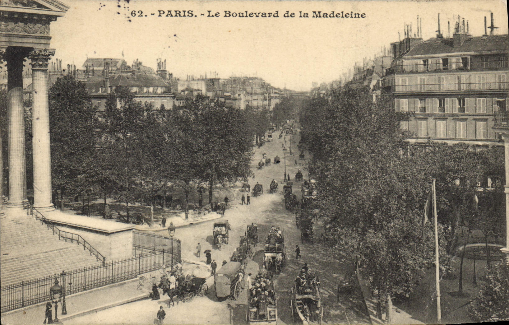 CPA Paris Le Boulevard de la Madeleine 