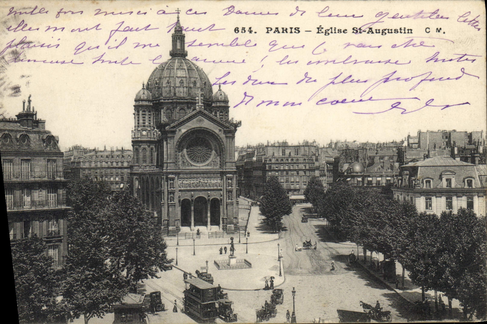 CPA Paris Eglise St Augustin 