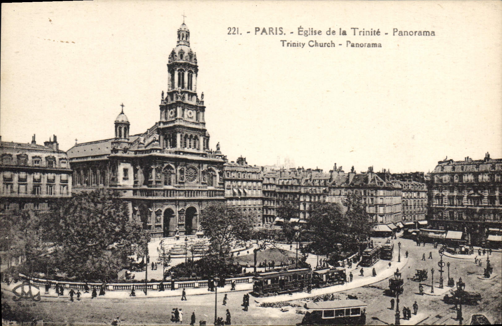 CPA Paris Eglise de la Trinite Panorama 