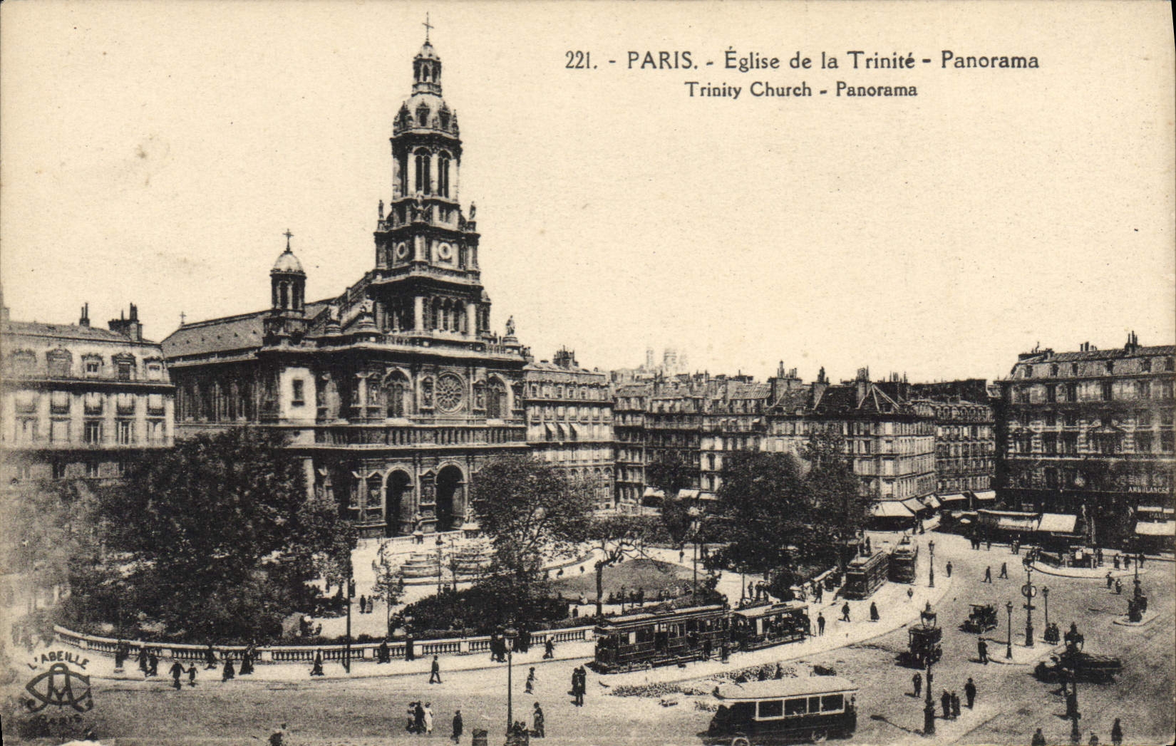 CPA Paris Eglise de la Trinite Panorama 