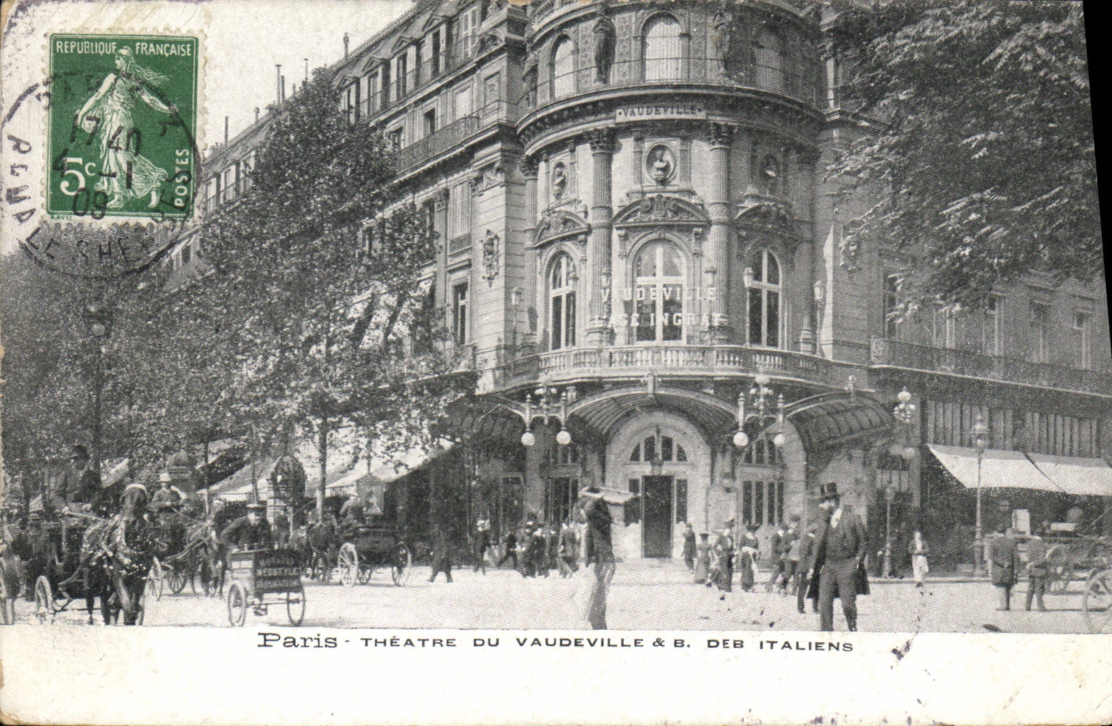 CPA Paris Theatre du Vaudeville deb Italiens 