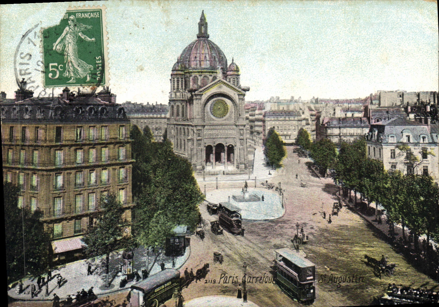 CPA Paris Carrefour St Augustin 